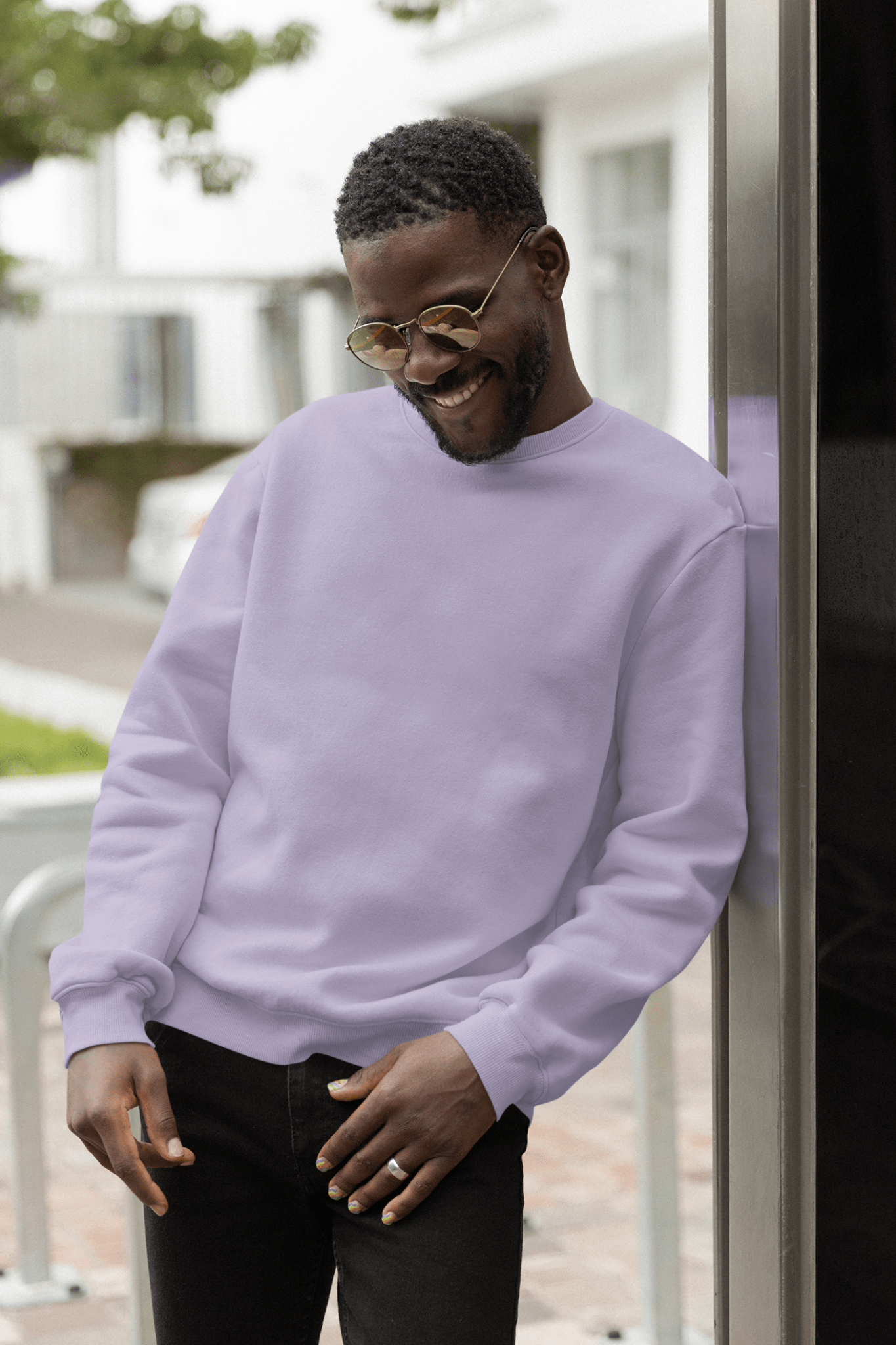 Basic Men s Sweatshirt Lavender Hush Wear