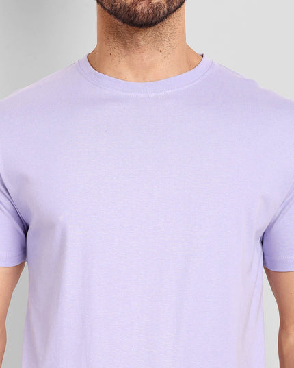 Men's Regular Solid T-Shirt - Lavender