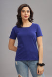 Women's Regular Plain T-Shirt - Royal Blue