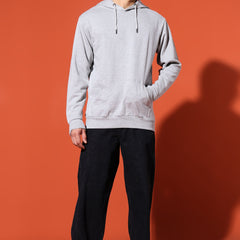UNISEX BASIC HOODIE - GREY MELANGE