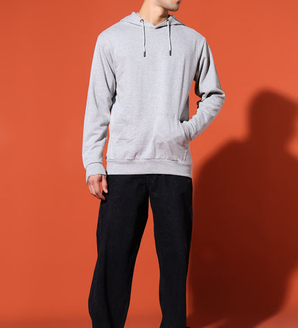 UNISEX BASIC HOODIE - GREY MELANGE