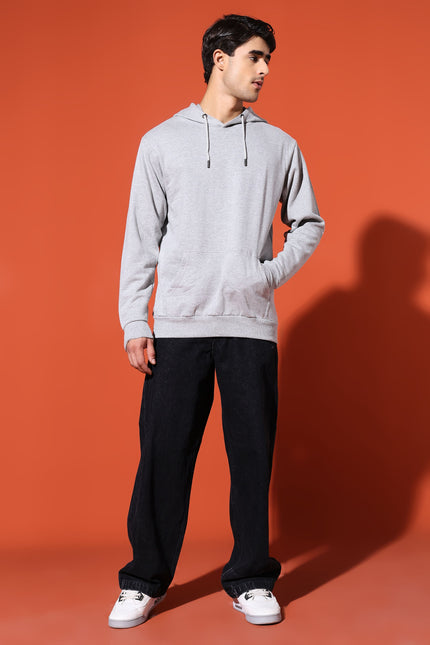 UNISEX BASIC HOODIE - GREY MELANGE