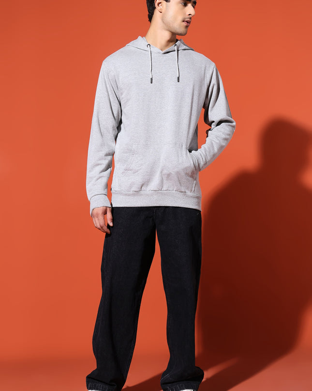 UNISEX BASIC HOODIE - GREY MELANGE