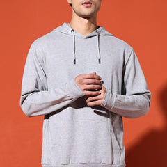 UNISEX BASIC HOODIE - GREY MELANGE
