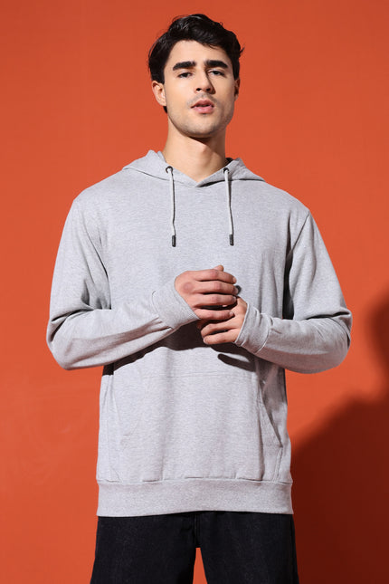 UNISEX BASIC HOODIE - GREY MELANGE