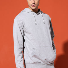 UNISEX BASIC HOODIE - GREY MELANGE