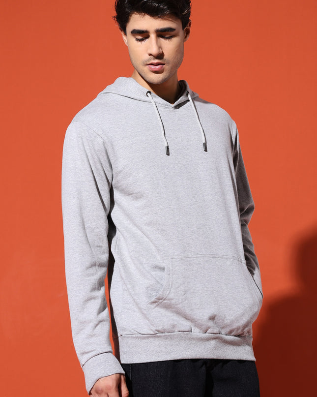 UNISEX BASIC HOODIE - GREY MELANGE