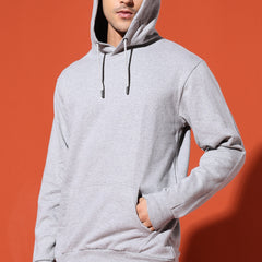 UNISEX BASIC HOODIE - GREY MELANGE