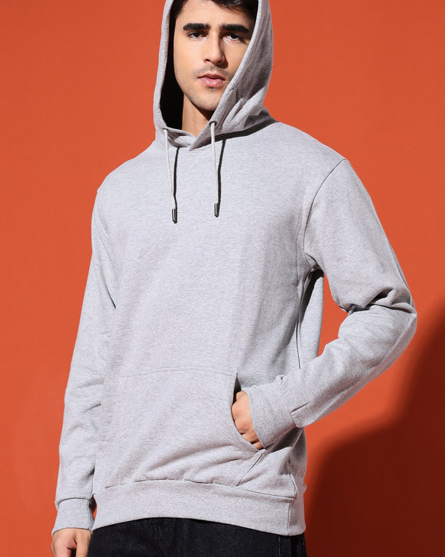 UNISEX BASIC HOODIE - GREY MELANGE