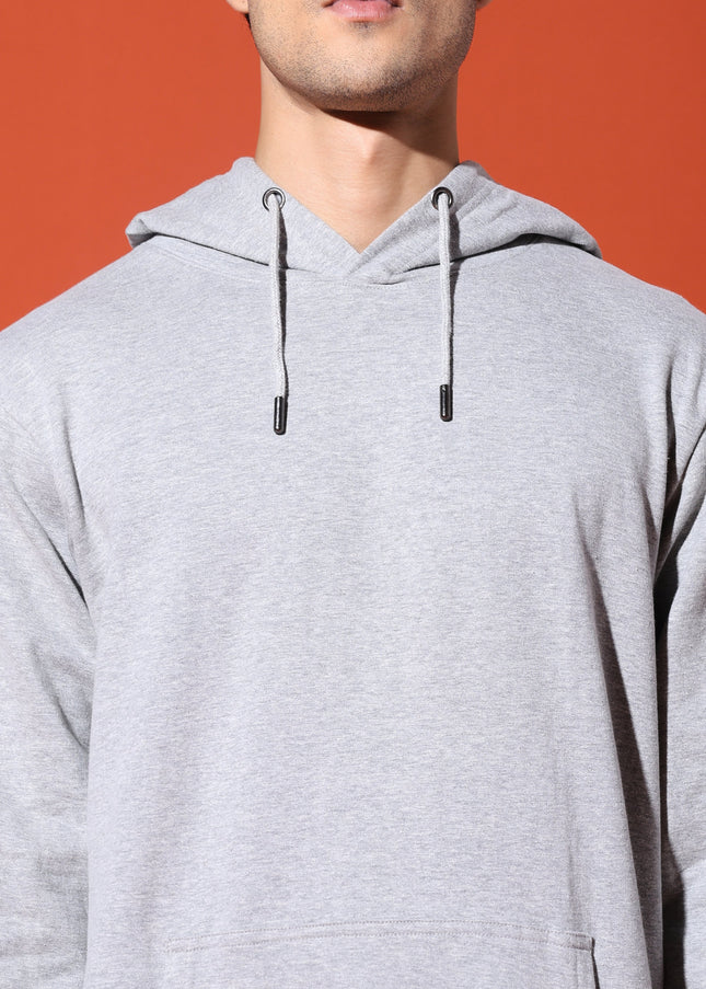 UNISEX BASIC HOODIE - GREY MELANGE