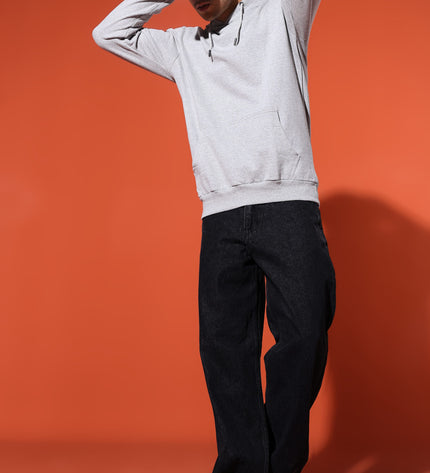 UNISEX BASIC HOODIE - GREY MELANGE
