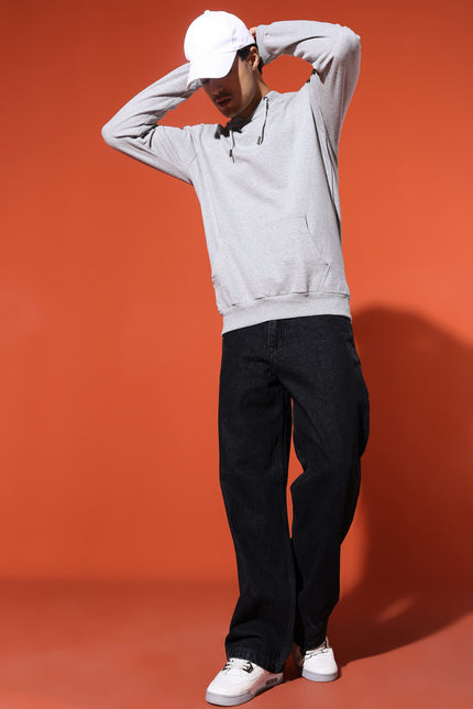 UNISEX BASIC HOODIE - GREY MELANGE