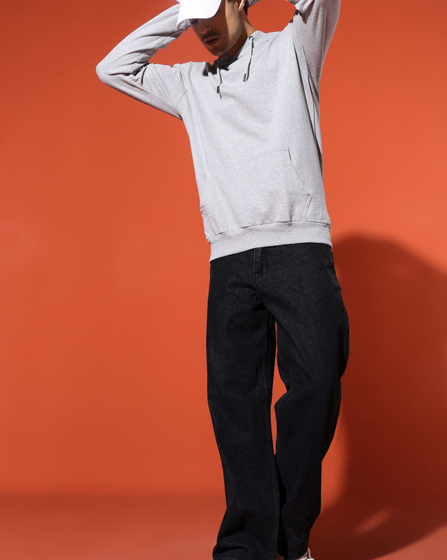 UNISEX BASIC HOODIE - GREY MELANGE