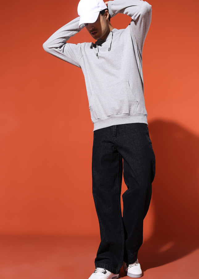 UNISEX BASIC HOODIE - GREY MELANGE