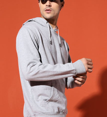 UNISEX BASIC HOODIE - GREY MELANGE