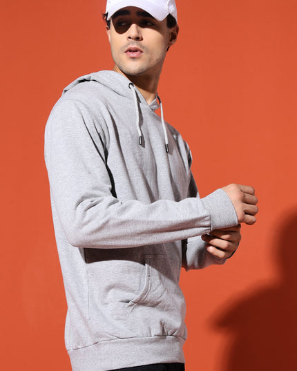 UNISEX BASIC HOODIE - GREY MELANGE