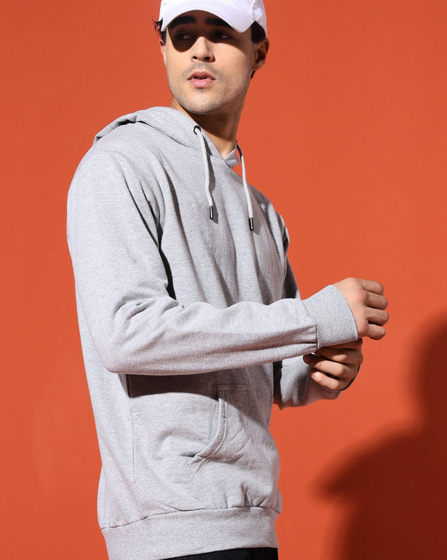 UNISEX BASIC HOODIE - GREY MELANGE