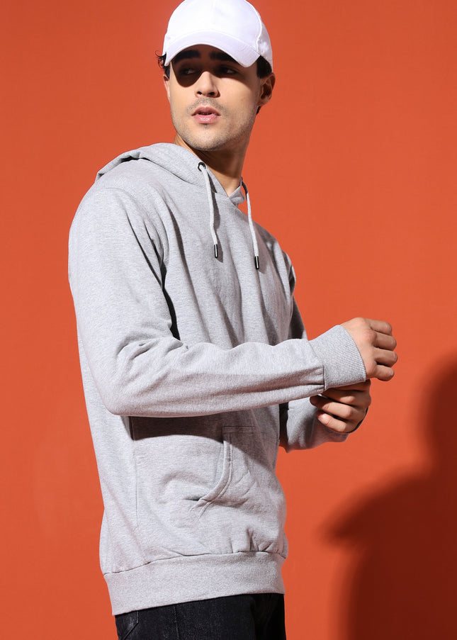 UNISEX BASIC HOODIE - GREY MELANGE