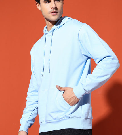 UNISEX BASIC HOODIE - BABY BLUE