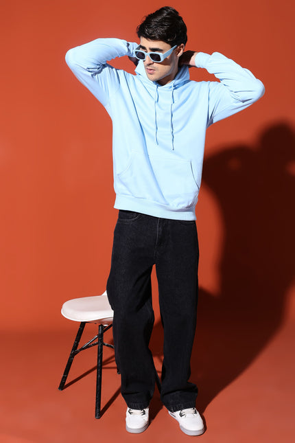 UNISEX BASIC HOODIE - BABY BLUE