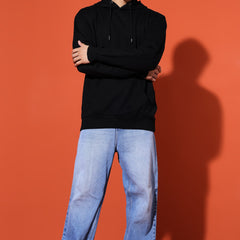 UNISEX BASIC HOODIE - BLACK