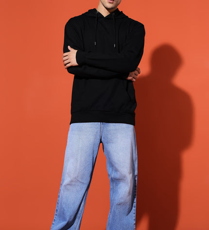 UNISEX BASIC HOODIE - BLACK