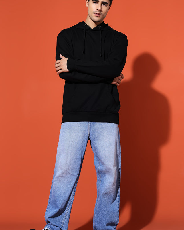 UNISEX BASIC HOODIE - BLACK