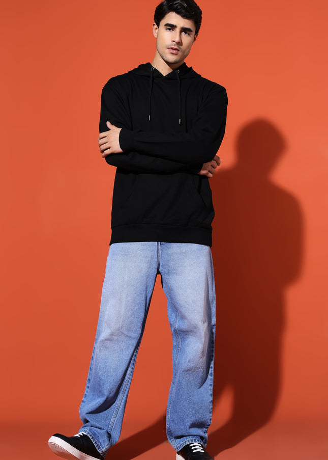 UNISEX BASIC HOODIE - BLACK