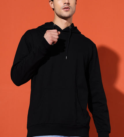 UNISEX BASIC HOODIE - BLACK