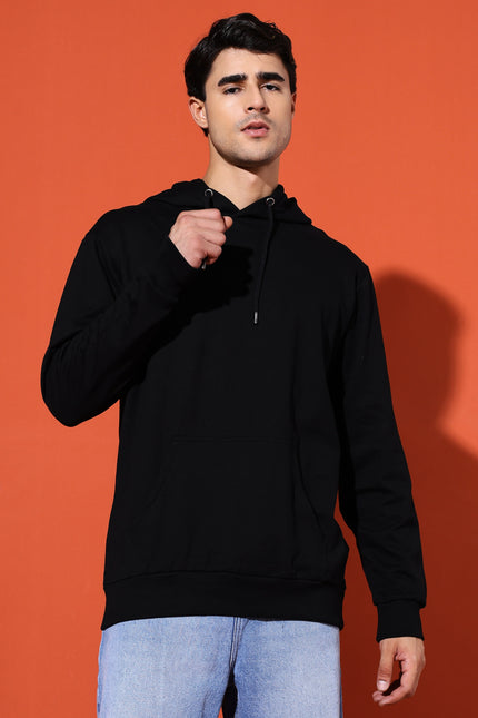 UNISEX BASIC HOODIE - BLACK