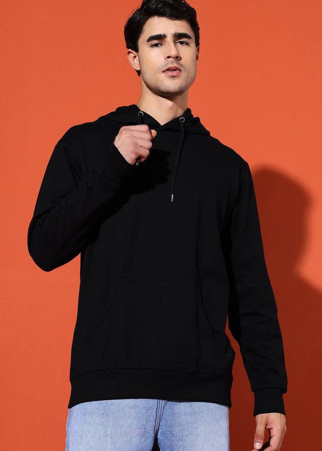 UNISEX BASIC HOODIE - BLACK