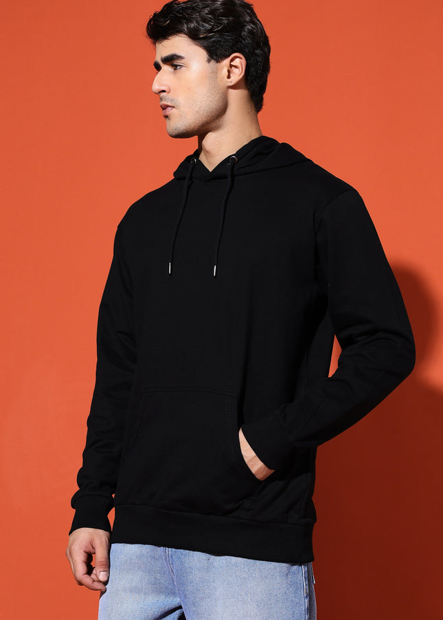 UNISEX BASIC HOODIE - BLACK