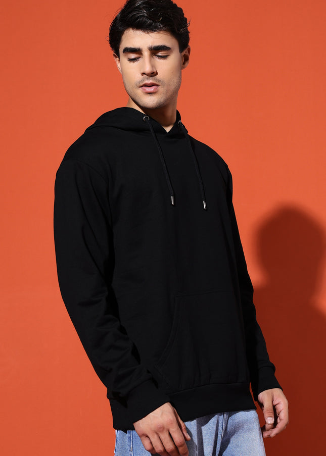 UNISEX BASIC HOODIE - BLACK