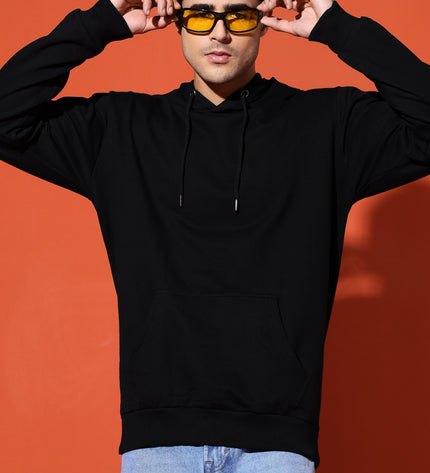 UNISEX BASIC HOODIE - BLACK