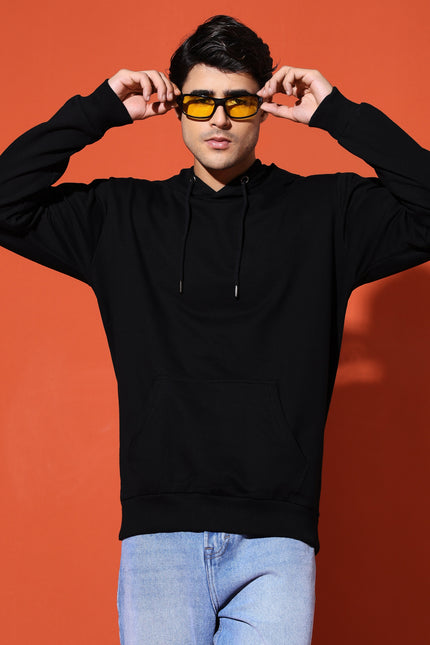 UNISEX BASIC HOODIE - BLACK