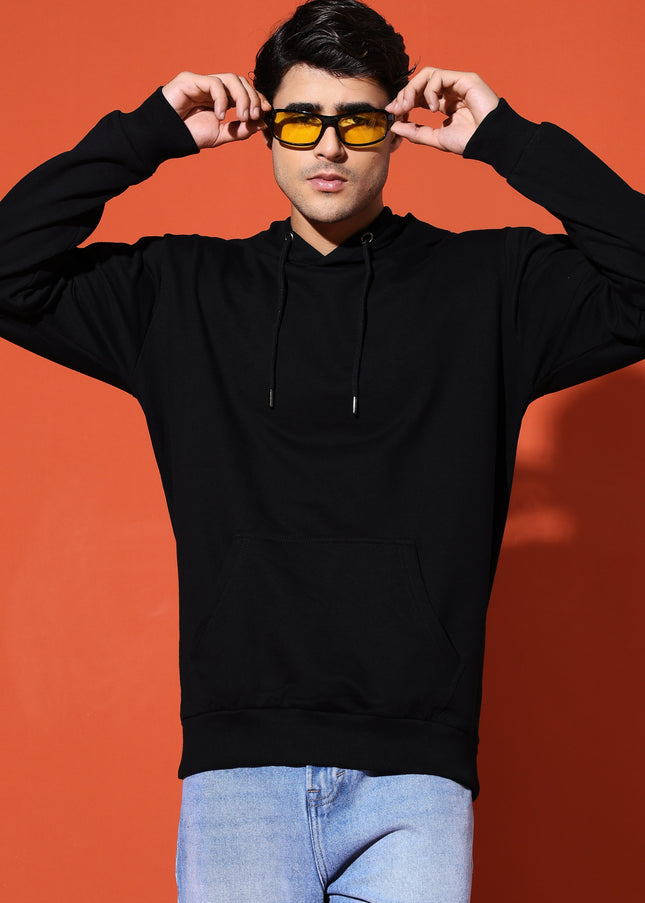 UNISEX BASIC HOODIE - BLACK