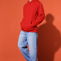 UNISEX BASIC HOODIE - RED