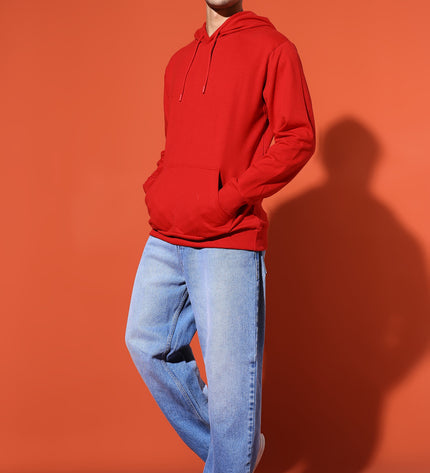UNISEX BASIC HOODIE - RED