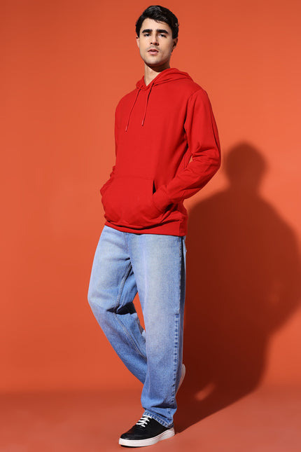 UNISEX BASIC HOODIE - RED