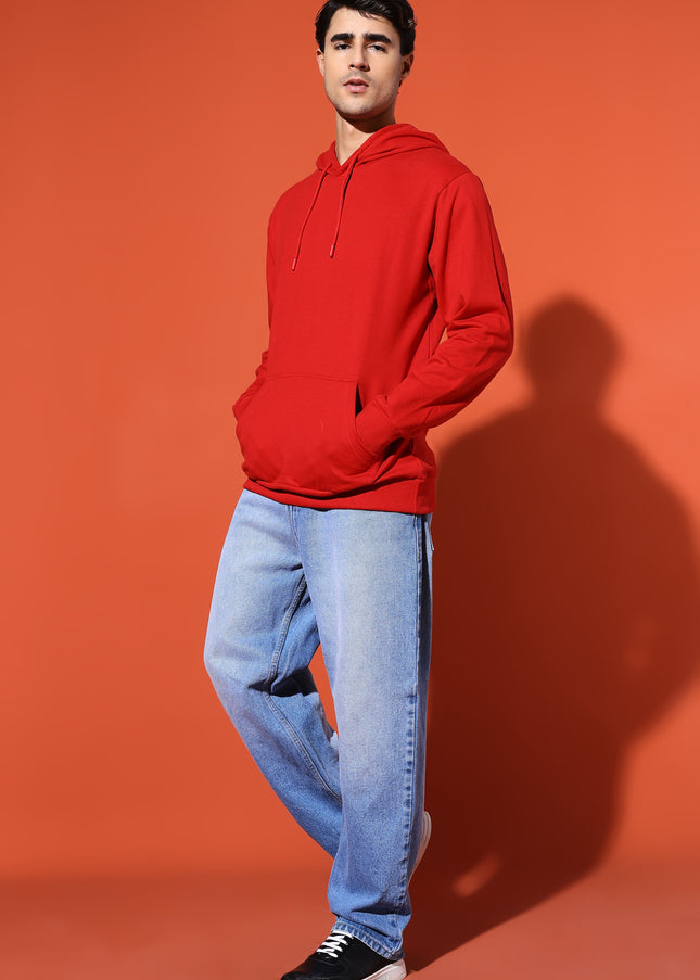 UNISEX BASIC HOODIE - RED