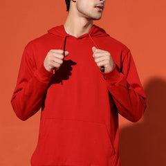 UNISEX BASIC HOODIE - RED