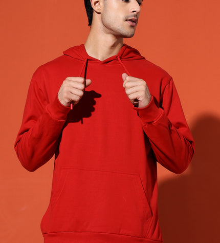 UNISEX BASIC HOODIE - RED