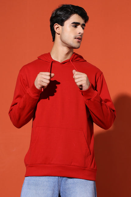 UNISEX BASIC HOODIE - RED