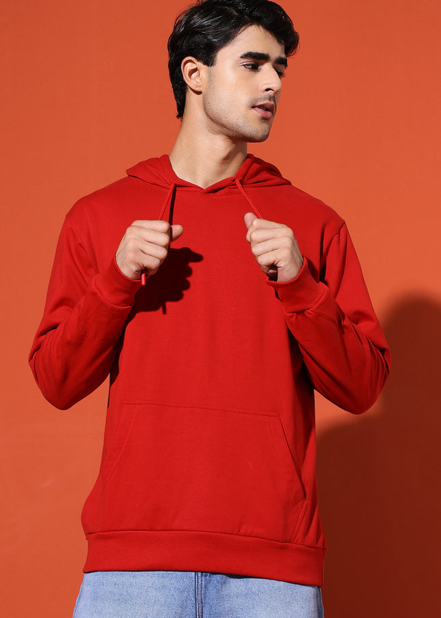 UNISEX BASIC HOODIE - RED