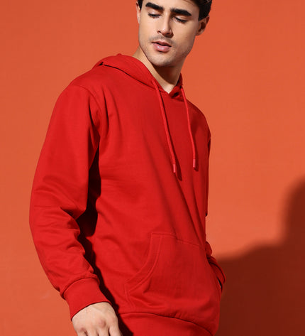 UNISEX BASIC HOODIE - RED
