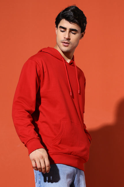 UNISEX BASIC HOODIE - RED