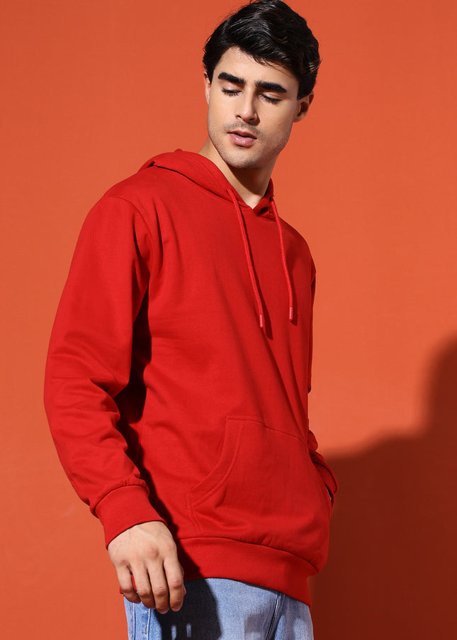 UNISEX BASIC HOODIE - RED