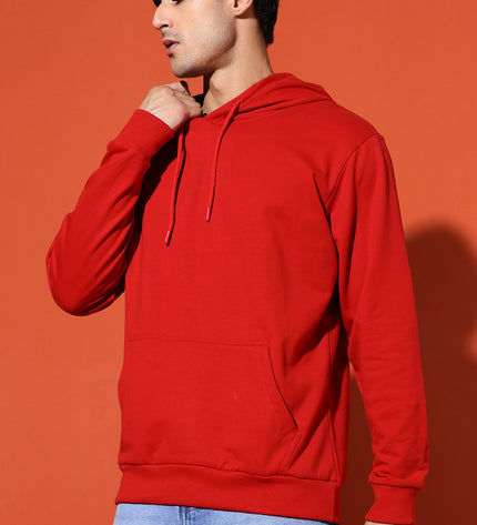 UNISEX BASIC HOODIE - RED