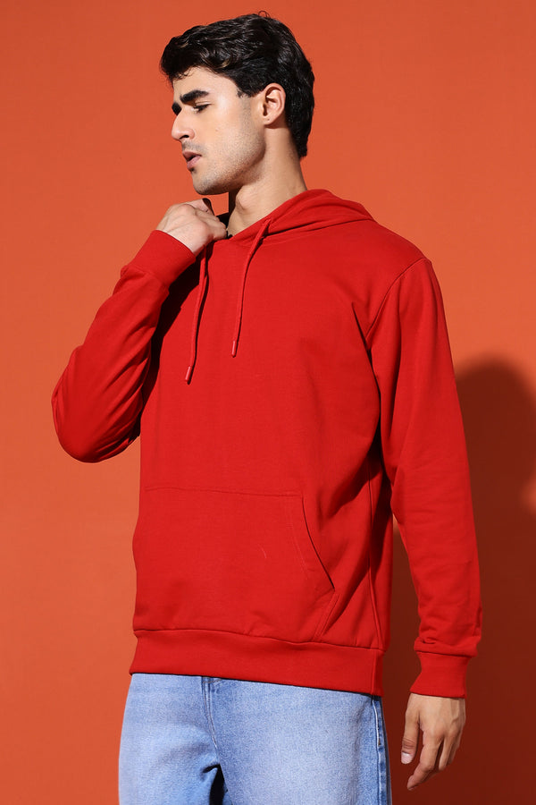 UNISEX BASIC HOODIE - RED