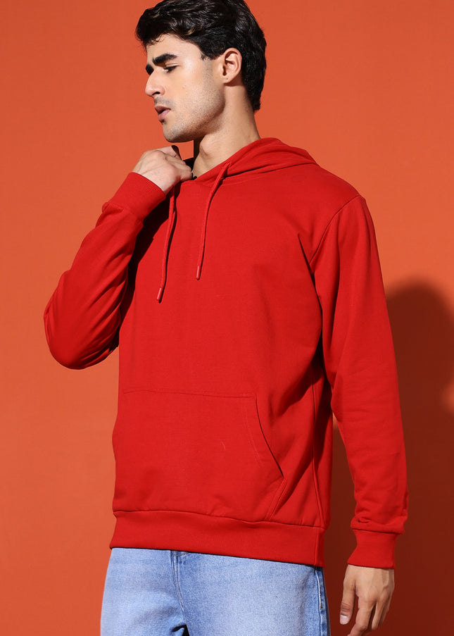 UNISEX BASIC HOODIE - RED